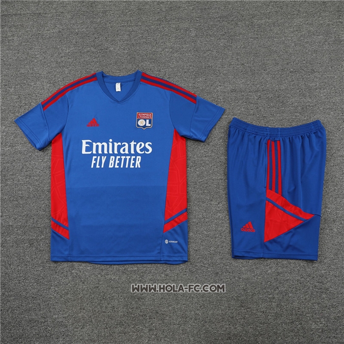 Chandal del Lyon 2022-2023 Manga Corta Azul - Pantalon Corto